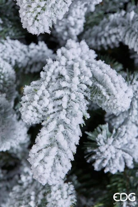 EDG Enzo De Gasperi Albero di Natale Pino Merano Innevato H270 D163 (2386TIPS) White Green