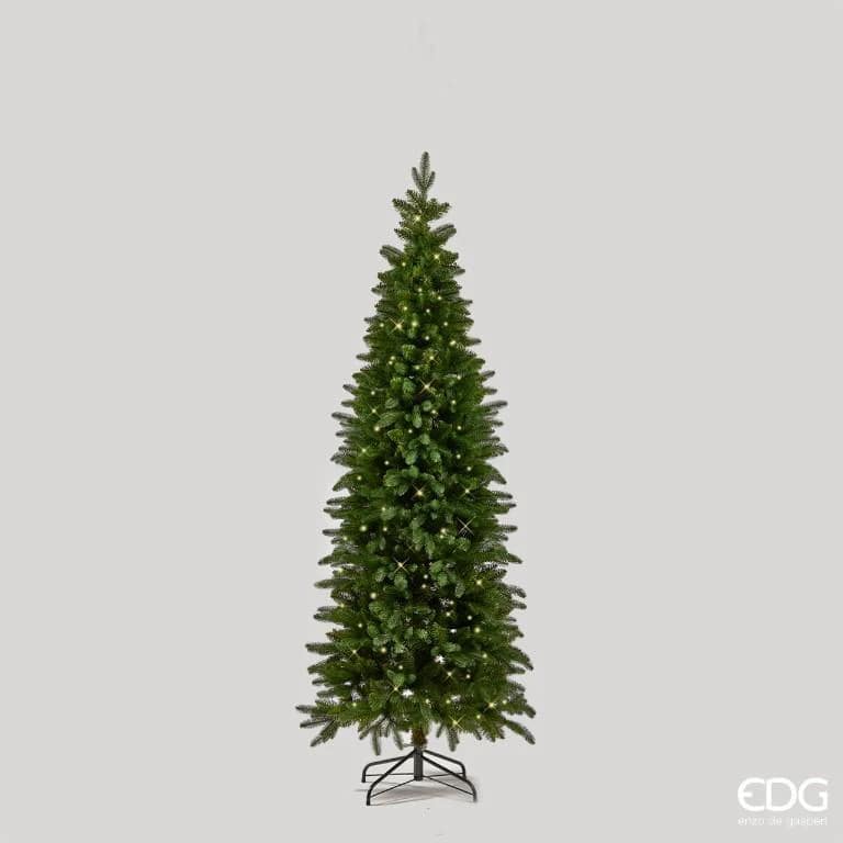 EDG Enzo De Gasperi Árbol de Navidad Pino Slim Verde H 210 Cm D 81 Cm 480 MiniLed