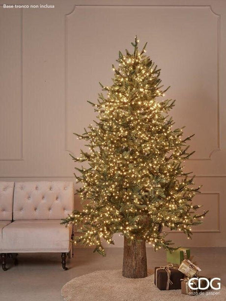EDG Enzo De Gasperi Árbol de Navidad Pino Luxury A 180 Cm Ø 136 Cm con 3.000 LED Verde