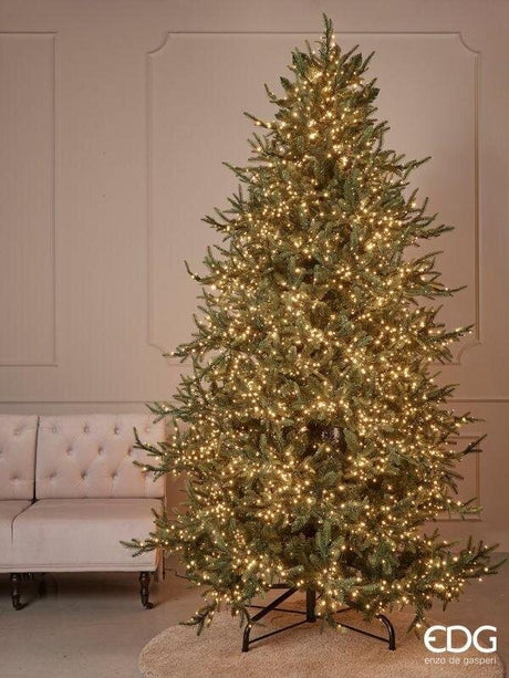 EDG Enzo De Gasperi Árbol de Navidad Pino Luxury H 240 Cm D 152 Cm con 5.000 Led Verde