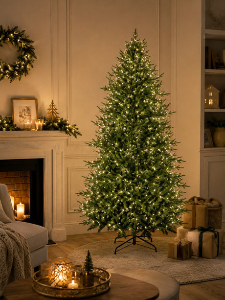 EDG Enzo De Gasperi Árbol de Navidad Pino Luxury H 270 Cm D 163 Cm con 6.000 Led Verde