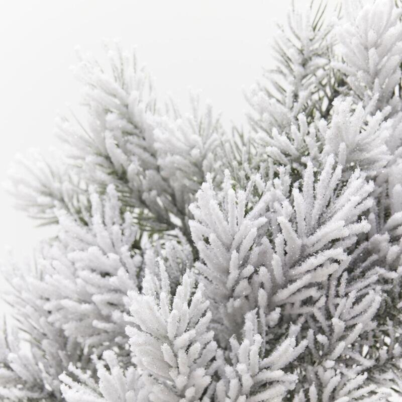 EDG Enzo De Gasperi Corona di Pino West Artificiale Innevata White Green Ø56 cm – Decorazione di Natale