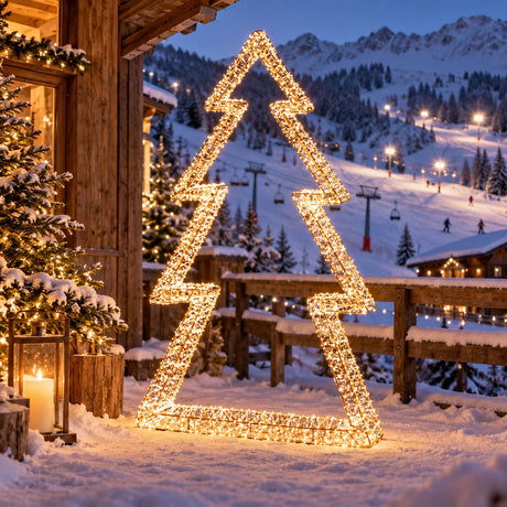 EDG Enzo De Gasperi Pino di Natale H150 cm 9600 MicroLED Ivory Luz Cálida – Árbol Navideño Luminoso