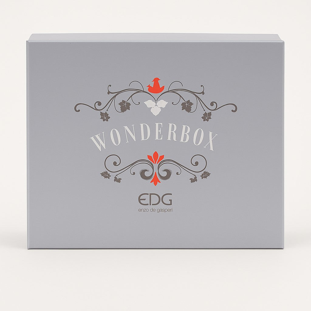 Portacandela Babbo Natale EDG Enzo De Gasperi Deco H 12 cm Caja Regalo Verde Rosa
