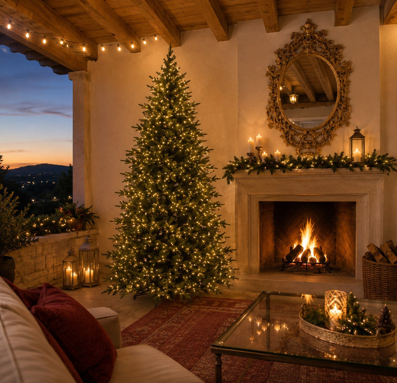 EDG Enzo De Gasperi Árbol de Navidad Pino Luxury New con 4.000 LED H 240 Cm D 115 Cm