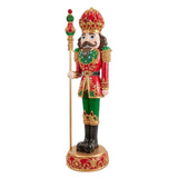 EDG Enzo De Gasperi Soldatino Natale Poly con Led e Musica H 184 Cm D 53 Cm Green Red, PEZZO DA ESPOSIZIONE, RITIRO SOLO IN SEDE