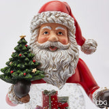 EDG Enzo De Gasperi Esfera de agua Papá Noel Linterna con LED H 50 cm D 13 cm Verde Rojo