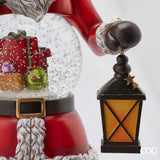 EDG Enzo De Gasperi Esfera de agua Papá Noel Linterna con LED H 50 cm D 13 cm Verde Rojo