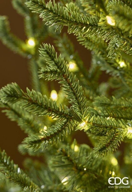 EDG Enzo De Gasperi Pino Navideño Lucciole con Jarrón LED H120 cm IP44 Verde – Árbol de Navidad Luminoso