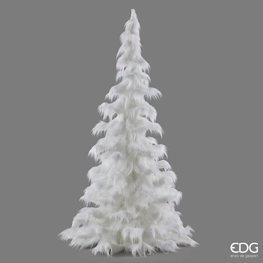 EDG Enzo De Gasperi Pino Natalizio Furry H250 Ø125 cm Blanco – Árbol de Navidad