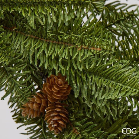 EDG Enzo De Gasperi Corona di Pino con Pigne Green Ø60 cm – Decorazione Artificiale di Natale