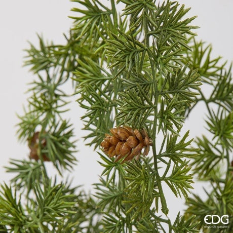 EDG Enzo De Gasperi Cedro Cadente con Pigne Green L120 cm – Decorazione Artificiale di Natale