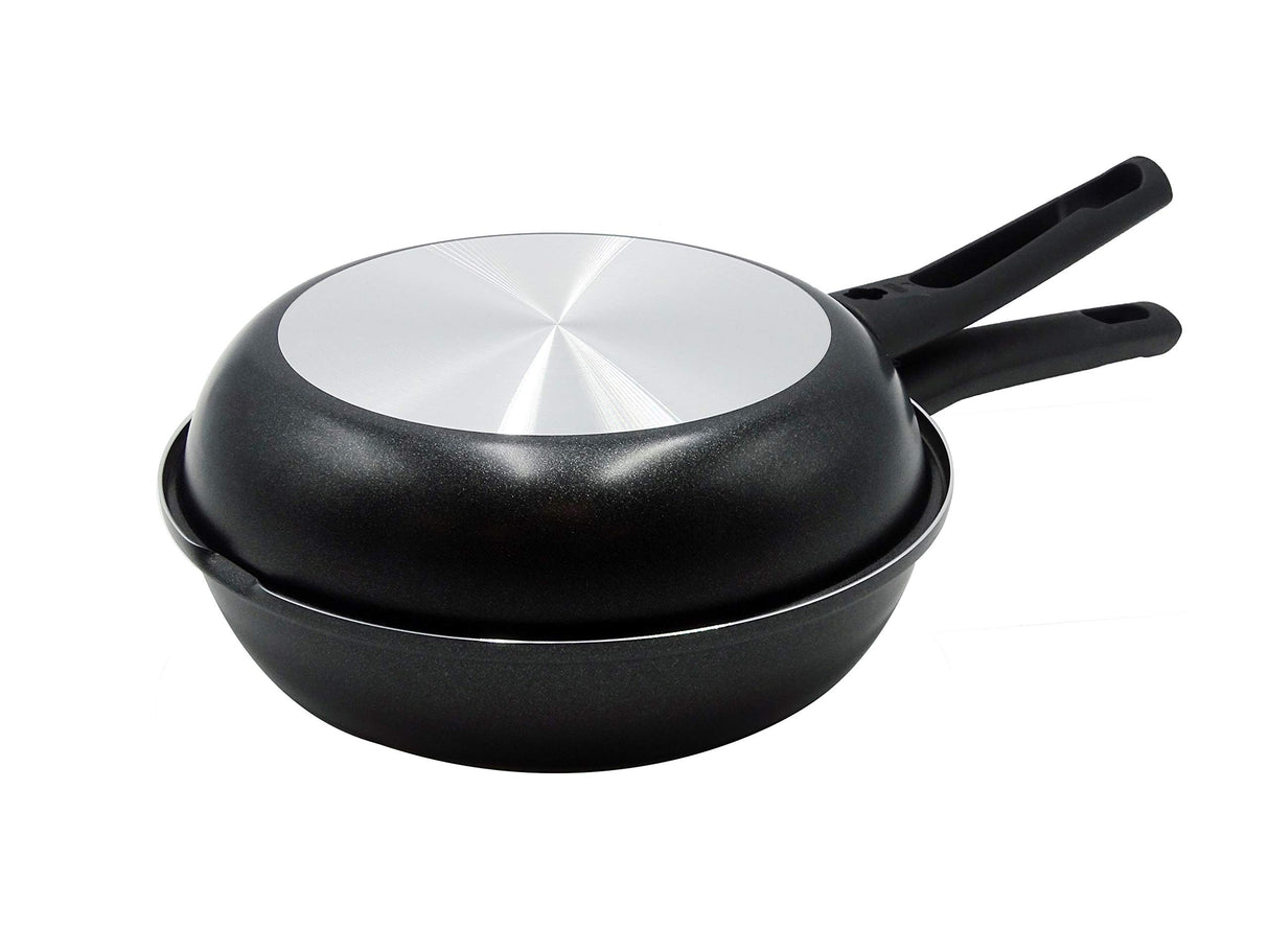AGNELLI Horno Doble de Aluminio Antiadherente con Asas de Baquelita D 28 cm