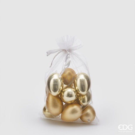 edg enzo de gasperi edg enzo de gasperi decorazione uovo chioccia opaco lucido cf 12 pz h 6 cm giallo ean 8059824244680
