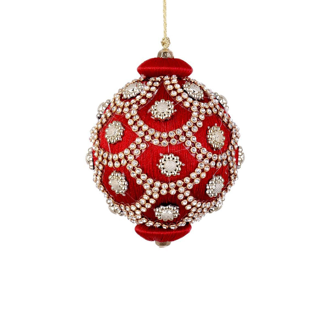 Bizzotto Sfera Crystal Rossa D80 | Pallina Natale L'Arcolaio