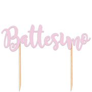 Big Party Cake Topper Italic Bautismo 20 Cm Rosa