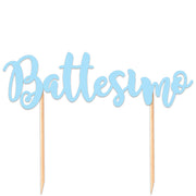 Adorno de Pastel Big Party Cake Topper Italic Bautizo 20 Cm Celeste