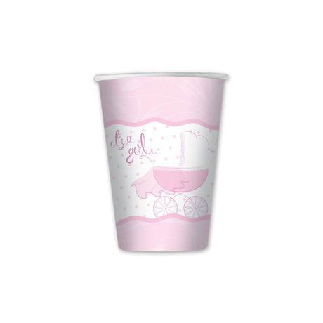 big party big party bicchieri carta its a girl 250 cc cf 8 pz rosa ean 8020834745580