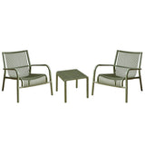 L'Arcolaio Set Giardino Ponza Verde: 2 Poltrone e Tavolino UV