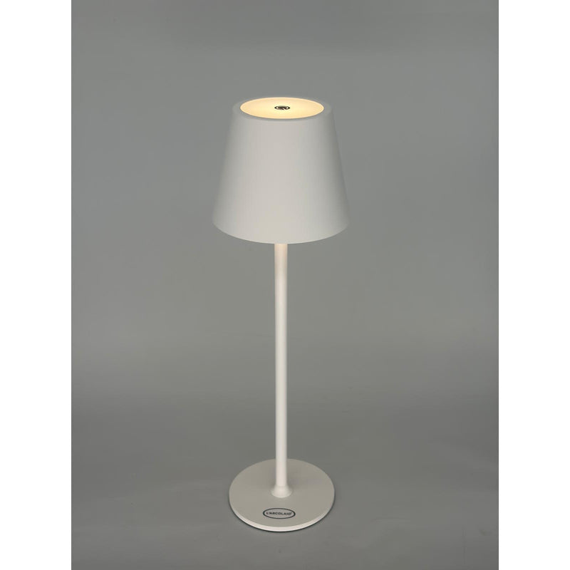 Lámpara LED Touch Recargable H 38 cm 10 x 10 cm IP54 Round Pro Blanca