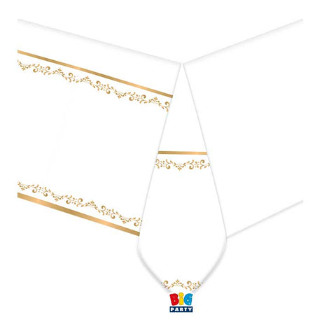 big party big party tovaglia classic gold 140 x 270 cm plastica ean 8020834752458
