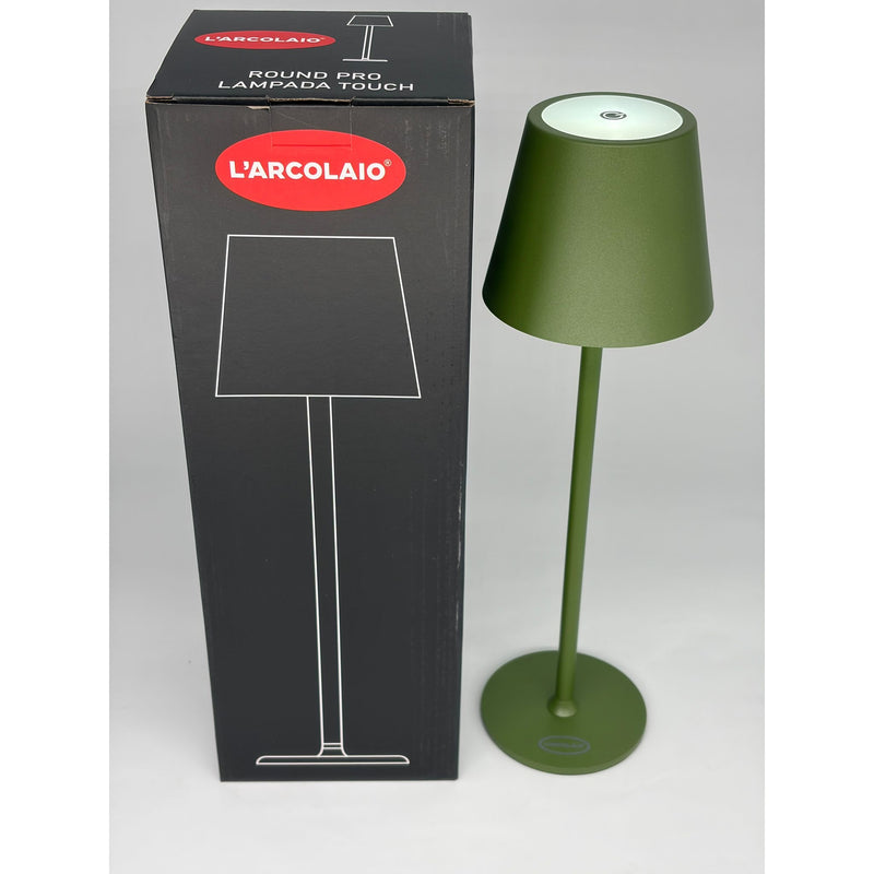 Lámpara LED Táctil Recargable L'Arcolaio H 38 Cm 10 x 10 Cm IP54 Round Pro Oliva