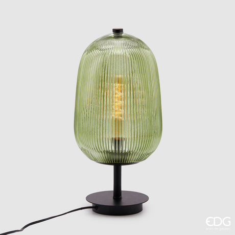 edg enzo de gasperi edg enzo de gasperi lampada da tavolo bombato h 43 cm d 22 cm green ean 8059824331045