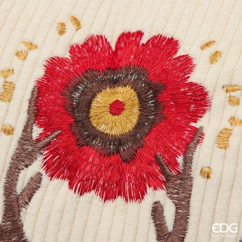 EDG Enzo De Gasperi Cuscino Cervo Quadrato 45x45 cm Nocciola – Cuscino Decorativo Natalizio