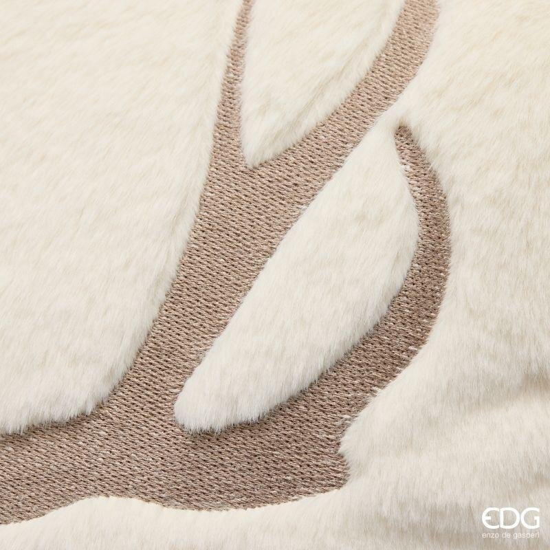 EDG Enzo De Gasperi Cuscino Renna Natalizio White Brown 45x45 cm – Decorazione di Natale