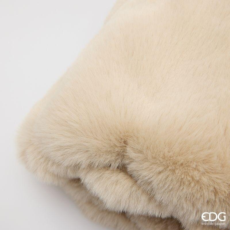 EDG Enzo De Gasperi Coperta Furry Ivory 152x127 cm – Idea Regalo Natale