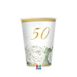 big party big party bicchieri carta 50 anni eucalipto 250 cc cf 6 pz bianco verde ean 8020834761979