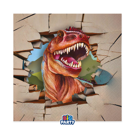 big party big party tovaglioli carta 33 x 33 cm dinosaurs cf 16 pz ean 8020834765489