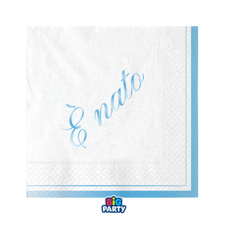 big party big party tovaglioli carta e nato 25 x 25 cm cf 16 pz celeste ean 8020834767544