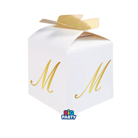 big party big party bomboniera scatoline cubetto fiocco lettera m cf 10 pz ean 8020834768817