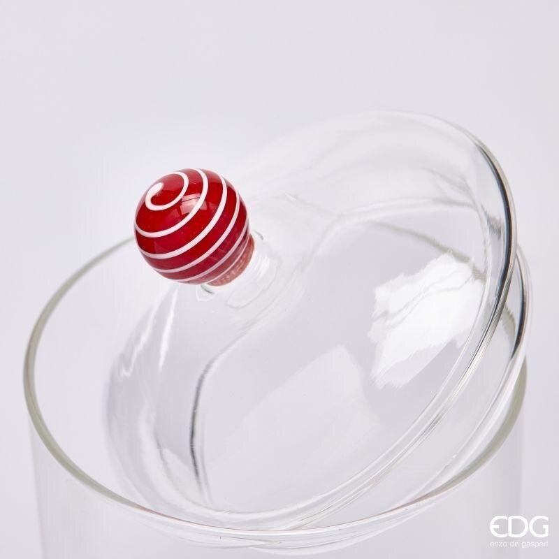 EDG Enzo De Gasperi Contenedor Cilindro Merry Christmas Rojo H16,5 Ø10 cm – Decoración Navideña