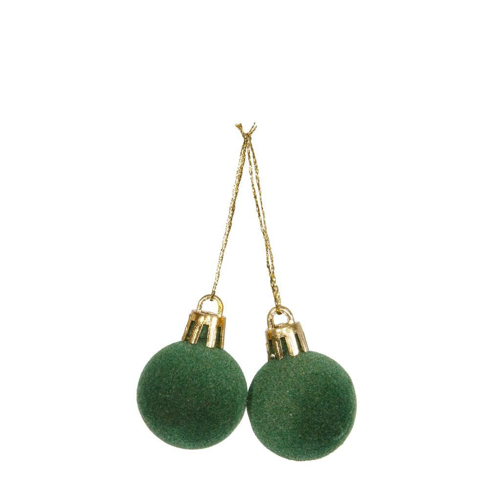 Piovaccari Set 8 Esferas de Madera Verde Oscuro Ø3 cm – Bolas Decorativas Navideñas para Árbol de Navidad, Guirnaldas, Centros de Mesa y Manualidades