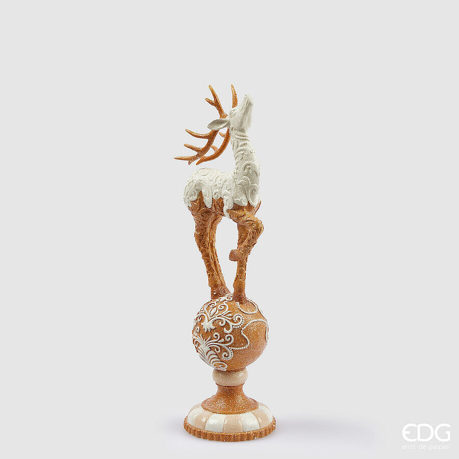 EDG Enzo De Gasperi Decoración Navidad Reno Mazapán H 38 Cm Avellana