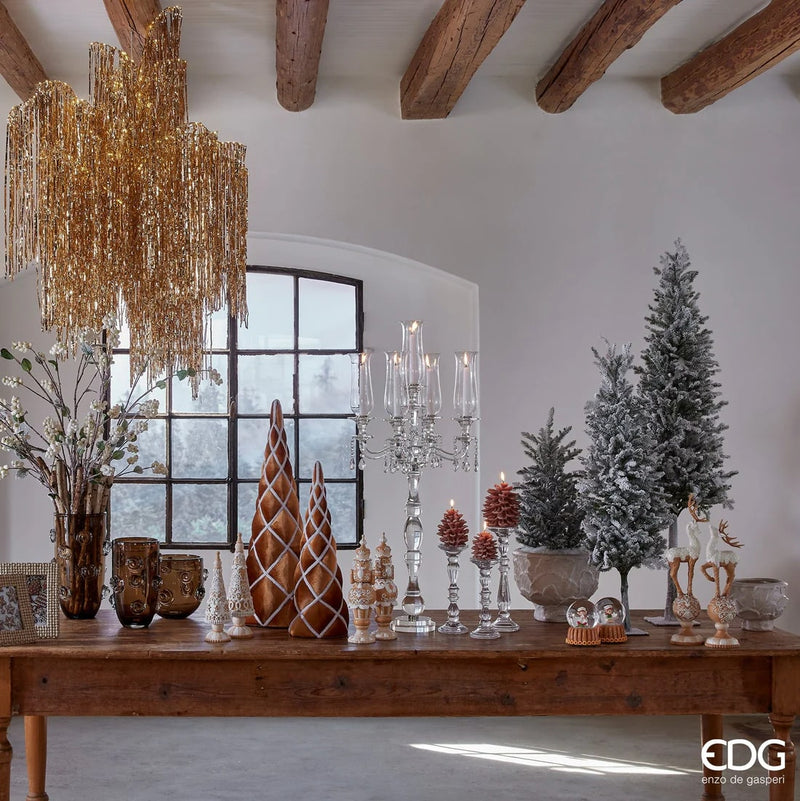 EDG Enzo De Gasperi Decoración Navidad Reno Mazapán H 38 Cm Avellana