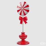 EDG Enzo De Gasperi Decoración Navideña Caramelo Topiary H 71 Cm L 23 Cm L 26 Cm Blanco Rojo
