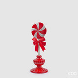 EDG Enzo De Gasperi Adorno Navidad Caramelo Topiary A 43 Cm L 17 Cm L 17 Cm Blanco Rojo