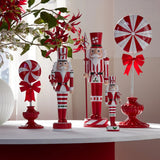 EDG Enzo De Gasperi Adorno Navidad Caramelo Topiary A 43 Cm L 17 Cm L 17 Cm Blanco Rojo