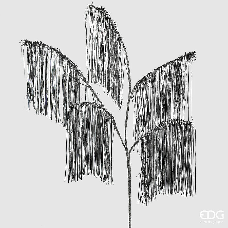 EDG Enzo De Gasperi Decoración Navideña Flecos Rama 5 Ramas H 125 Cm Plateado