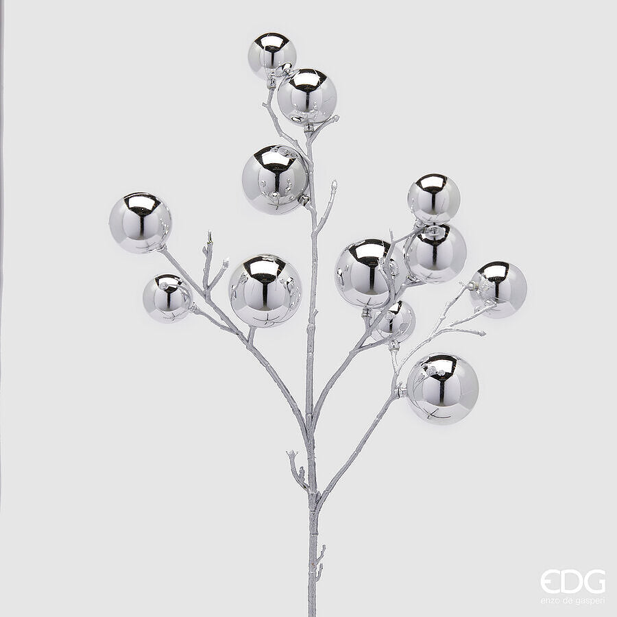 EDG Enzo De Gasperi Decoración Navidad PalleMix Rama X 12 H 53 Cm Light Silver