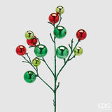EDG Enzo De Gasperi Decoración Navidad RamasMix X 12 Alt. 53 Cm Verde Rojo