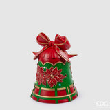 EDG Enzo De Gasperi Decoración Navidad Campana MiniLed H 26 Cm D 20 Cm Verde Rojo
