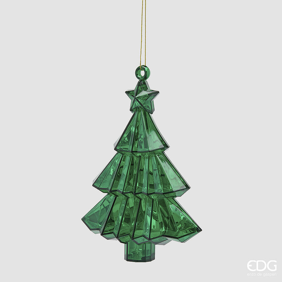 EDG Enzo De Gasperi Adorno Pino para Colgar Verde 17x13x6 cm – Decoración de Navidad