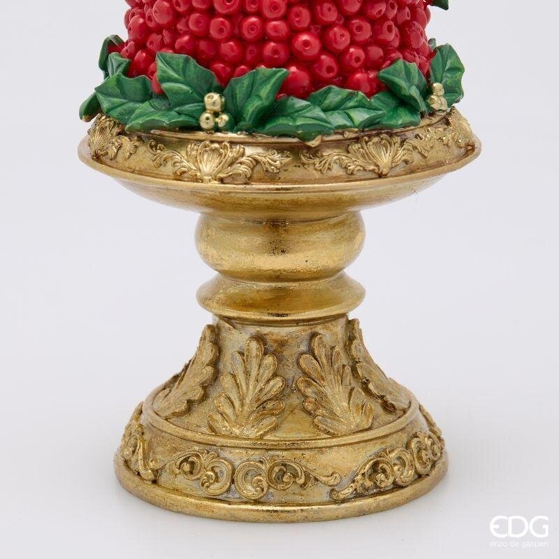 EDG Enzo De Gasperi Pino de Navidad con Lazo H48 cm Verde Rojo – Decoración Navideña