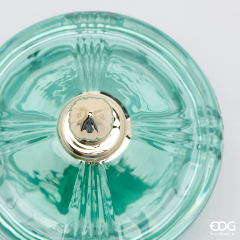 EDG Enzo De Gasperi Recipiente Decorativo Redondo Green H10,5 Ø10,5 cm – Decoración Navideña