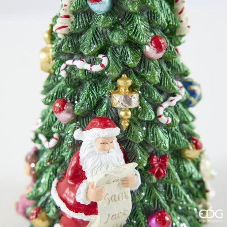 EDG Enzo De Gasperi Carillón Papá Noel en Pino H.22 Verde Rojo