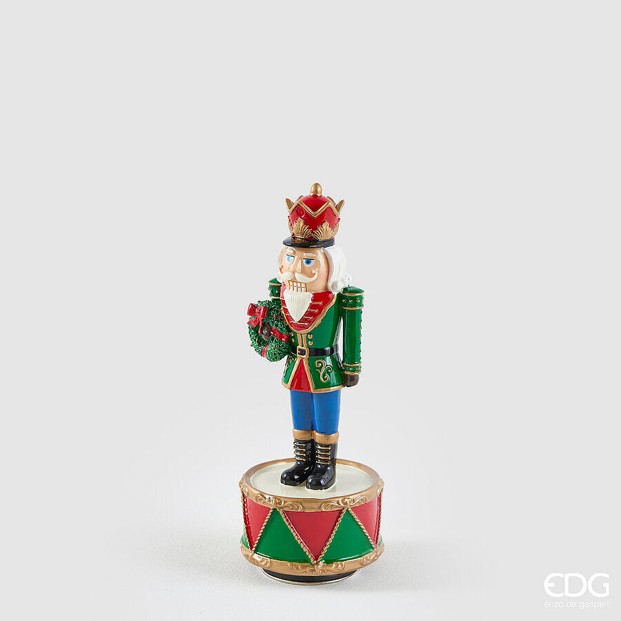 EDG Enzo De Gasperi Carillon Natalizio Soldatino H22 Ø8 cm Verde Rosso – Decorazione di Natale